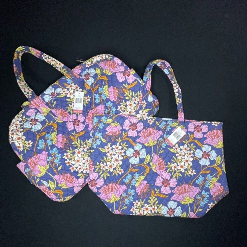 Vera Bradley Coffee Garden Large Weekender Travel Bag & Essential Grand Tote NWT
